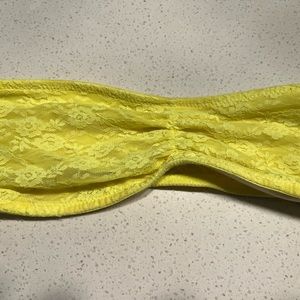 VS Pink Neon Yellow Lace Bandeau